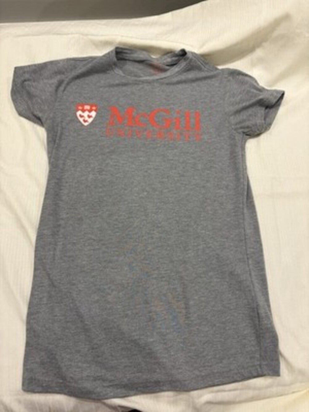 McGill University T Shirt Size M Grey